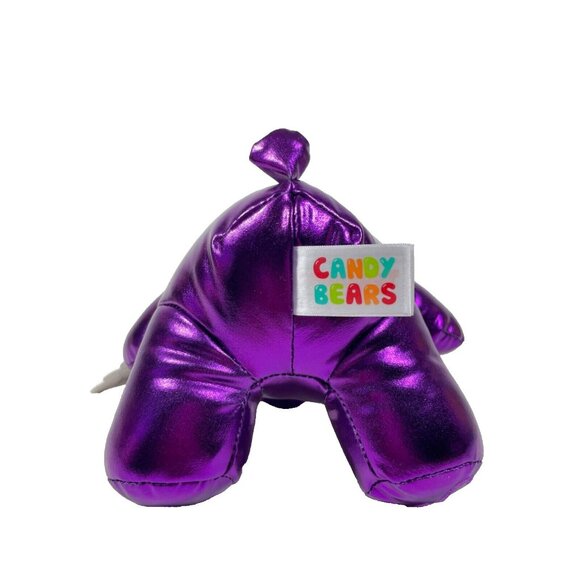 Candy Bears 8" Metallic Plush Stuffed Animal Purple - Picture 9 of 11
